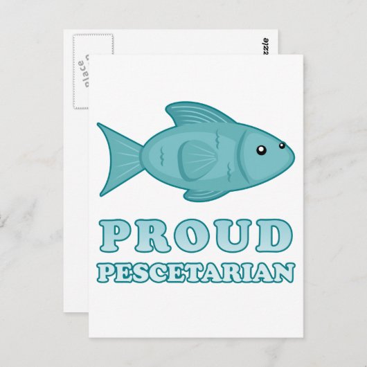 Proud Pescetarian Postkarte (Vorne/Hinten)