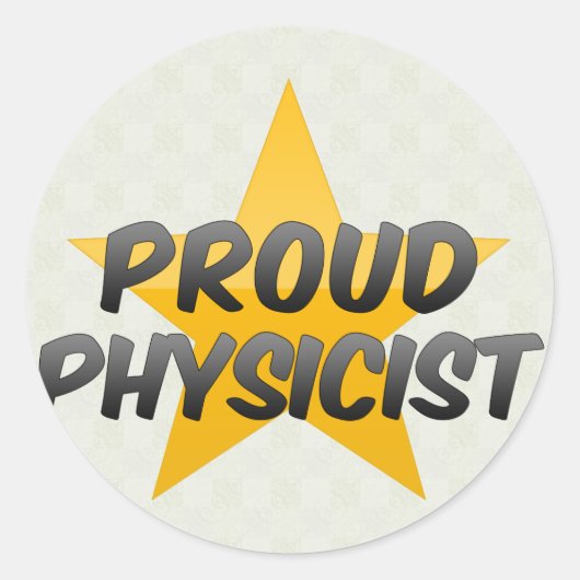 Proud Physicist Runder Aufkleber (Vorderseite)