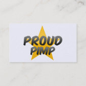 Proud Pimp Visitenkarte (Rückseite)