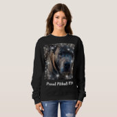 Proud Pitbull Dog Mama Black Sweatshirt (Vorne ganz)