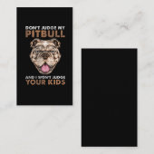 Proud Pitbull Mama Hund Eigentümer Pit Bull Mutter Visitenkarte (Vorne/Hinten)