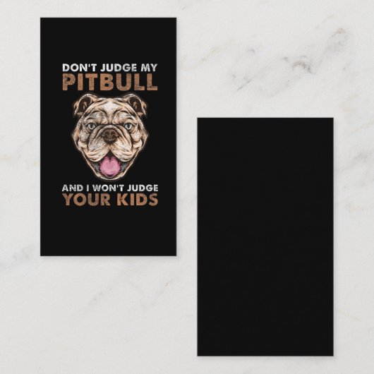 Proud Pitbull Mama Hund Eigentümer Pit Bull Mutter Visitenkarte (Vorne/Hinten)