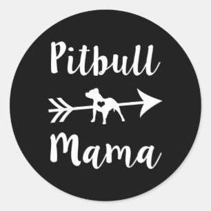 Proud Pitbull Mama's Pit Bull Mama Runder Aufkleber