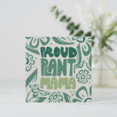 Proud Plant Mama – Bold Plant Lover Flat Card (Stehend Vorderseite)