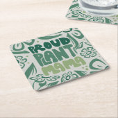 Proud Plant Mama – Bold Plant Lover Rechteckiger Pappuntersetzer (angewinkelt)