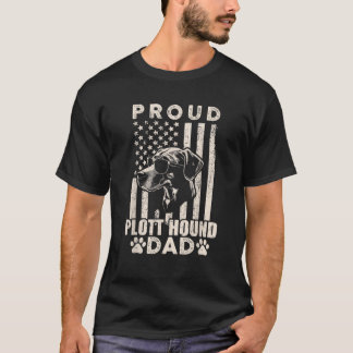 Proud Plott Hound Vater American Flag Patriotic Do T-Shirt