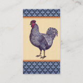 Proud Plymouth Rock Roster Poultry Farm Visitenkarte (Rückseite)