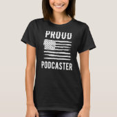 Proud Podcaster Profession American Flag Premium T-Shirt (Vorderseite)