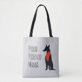 Proud Podenco Mama Black Podenco Tasche (Vorderseite)