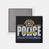 Proud Police Father Magnet (Vorderseite/Rückseite)