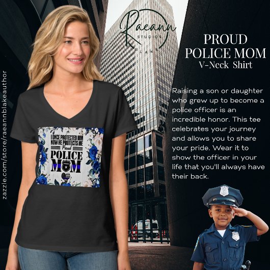 Proud Police Mama T - Shirt
