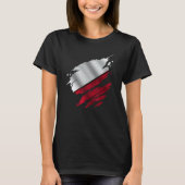 Proud Polish Ripped Poland Flag T-Shirt (Vorderseite)