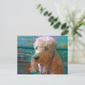 PROUD POODLE POSTKARTE (Stehend Vorderseite)