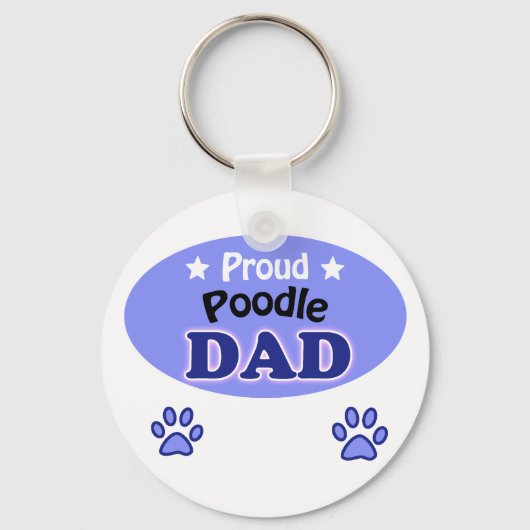 Proud Poodle Vater Schlüsselanhänger (Vorderseite)