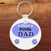 Proud Poodle Vater Schlüsselanhänger (Vorderseite)