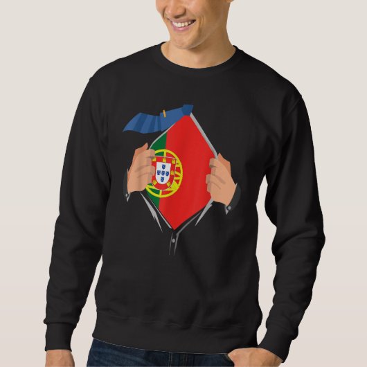 Proud Portuguese Portugal Flag Sweatshirt (Vorderseite)