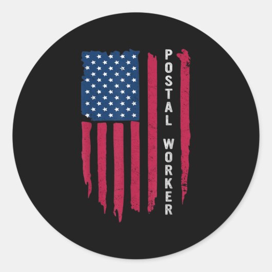Proud Postarbeiter Postmaster US Post Service Mem Runder Aufkleber (Vorderseite)