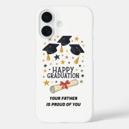 Proud, Protected, and Graduated – Happy Graduation iPhone 16 Hülle