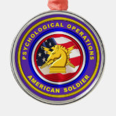 Proud Psychological Operations Veteran Christmas Ornament Aus Metall (Vorne)