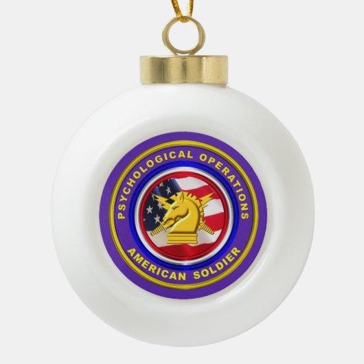 Proud Psychological Operations Veteran Keramik Kugel-Ornament (Vorderseite)
