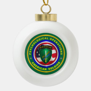 Proud Psychological Operations Veteran Keramik Kugel-Ornament