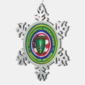 Proud Psychological Operations Veteran Schneeflocken Zinn-Ornament (Rechts)