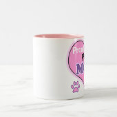 Proud Pug Mom Zweifarbige Tasse (Mittel)