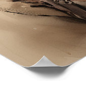 Proud Punjabi Sikh Krieger Aquarellmalerei Poster (Ecke)