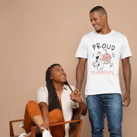 Proud Purrents Cat Thema 1. Geburtstag T-Shirt