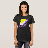Proud Que Lgbt Agender Nonbinary Flag Saturn Non T-Shirt (Vorne ganz)