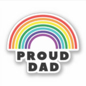 Proud Rainbow Vater Aufkleber (Vorderseite)
