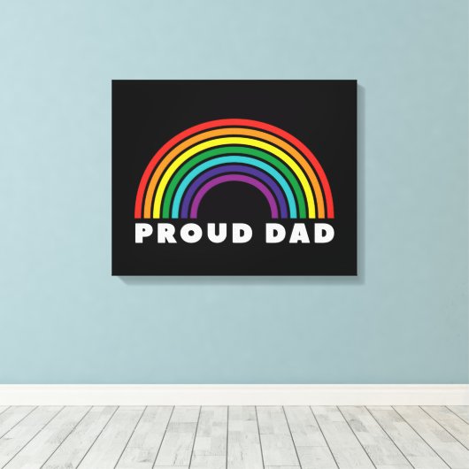 Proud Rainbow Vater Leinwanddruck (Insitu (Holzboden))