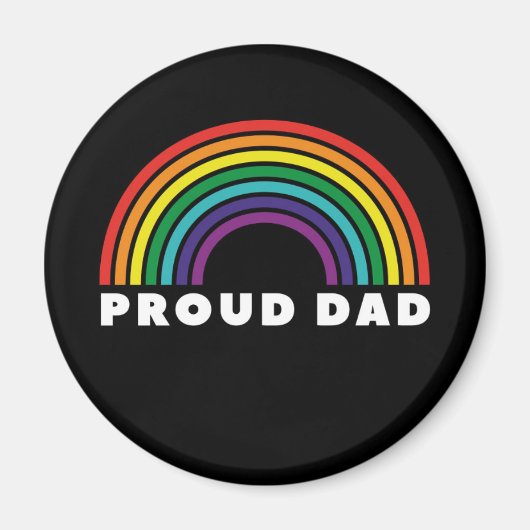 Proud Rainbow Vater Magnet (Vorne)