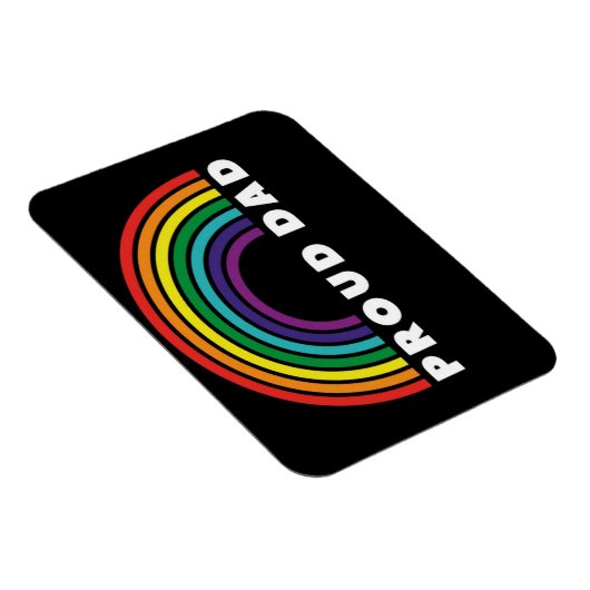 Proud Rainbow Vater Magnet (Rechte Seite)