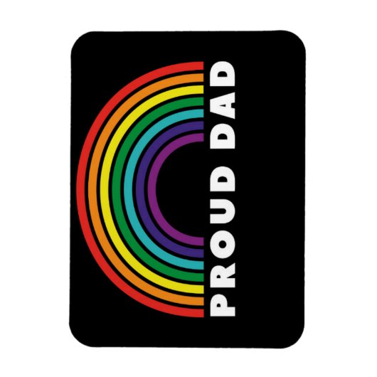 Proud Rainbow Vater Magnet (Vertikal)
