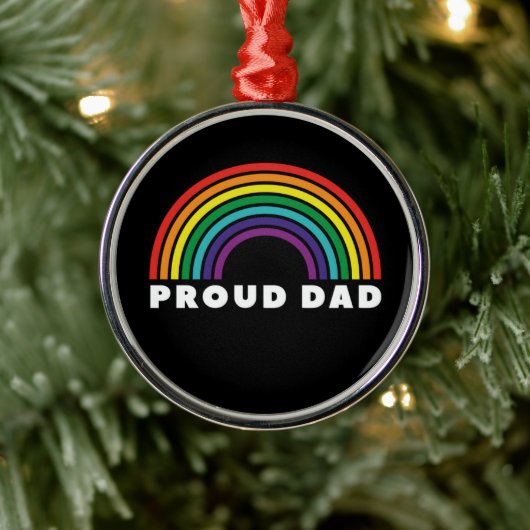 Proud Rainbow Vater Ornament Aus Metall (Baum)