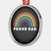 Proud Rainbow Vater Ornament Aus Metall (Links)
