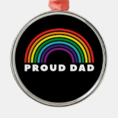 Proud Rainbow Vater Ornament Aus Metall (Vorne)