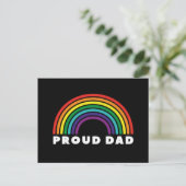 Proud Rainbow Vater Postkarte (Stehend Vorderseite)