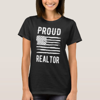 Proud Realtor Profession American Flag T-Shirt
