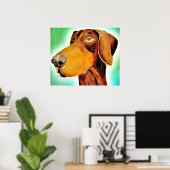 Proud Red Doberman Original-Kunstposter Poster (Heimbüro)