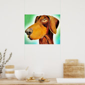 Proud Red Doberman Original-Kunstposter Poster (Küche)