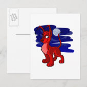 Proud red Gelert vom Mondlicht Postkarte (Vorne/Hinten)