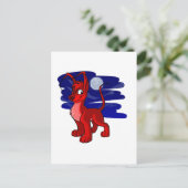 Proud red Gelert vom Mondlicht Postkarte (Stehend Vorderseite)