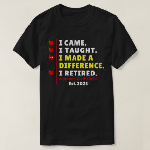 Proud Remüde Lehrer 2025 Rente 2025 Lehrer T-Shirt