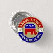 Proud Republikaner Button (Vorne & Hinten)