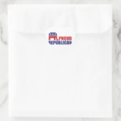 Proud-Republikaner Elephant Herz-Aufkleber (Tasche)
