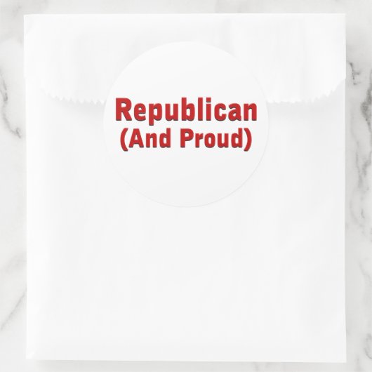Proud Republikaner Runder Aufkleber (Tasche)
