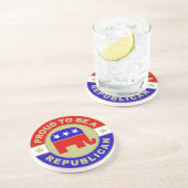 Proud Republikaner Sandstein Untersetzer (Seite)