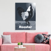 Proud Rooster Dark Blue Kitchen Wall Decke Leinwanddruck (Insitu (Wohnzimmer))
